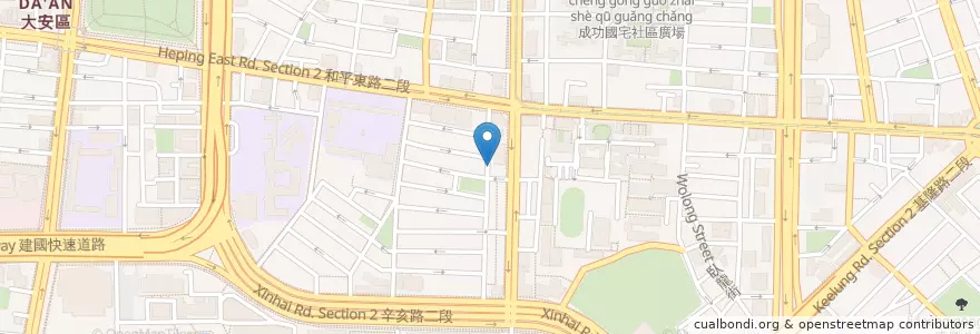 Mapa de ubicacion de 格芮潘義式創意廚房 en تایوان, 新北市, تایپه, 大安區.