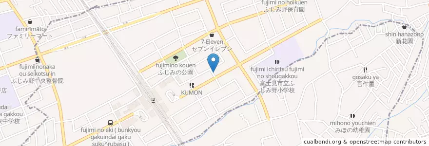 Mapa de ubicacion de 進学塾クレア en Japón, Prefectura De Saitama, 富士見市.