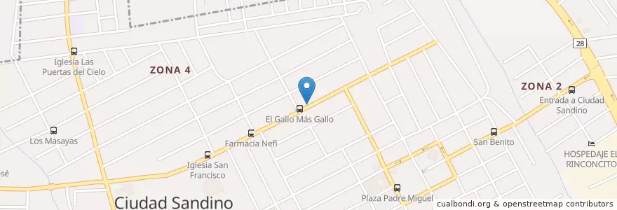 Mapa de ubicacion de Farmacia Xolotlán (Ciudad Sandino) en نیکاراگوئه, Departamento De Managua, Ciudad Sandino (Municipio).