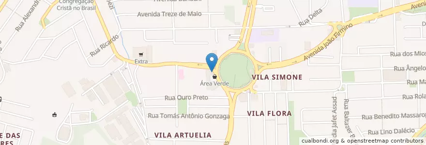 Mapa de ubicacion de Pastelaria en البَرَازِيل, المنطقة الجنوبية الشرقية, ساو باولو, Região Geográfica Intermediária De São Paulo, Região Metropolitana De São Paulo, Região Imediata De São Paulo, São Bernardo Do Campo.