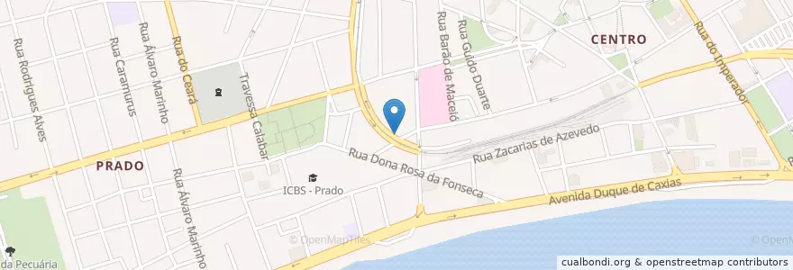 Mapa de ubicacion de ASTEFAL - Associação dos Trabalhadores de Empresas Ferroviárias de Alagoas en Brasil, Región Nordeste, Alagoas, Região Geográfica Intermediária De Maceió, Microrregião De Maceió, Maceió.