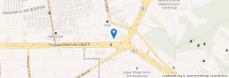 Mapa de ubicacion de Tody en 大韓民国, 大邱, 寿城区, 만촌동.