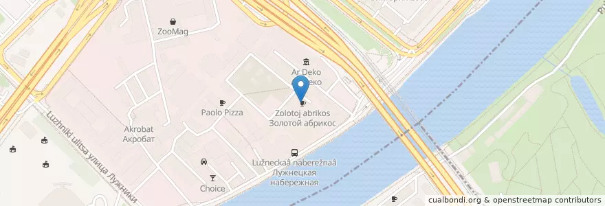 Mapa de ubicacion de Золотой абрикос en Russia, Distretto Federale Centrale, Москва.