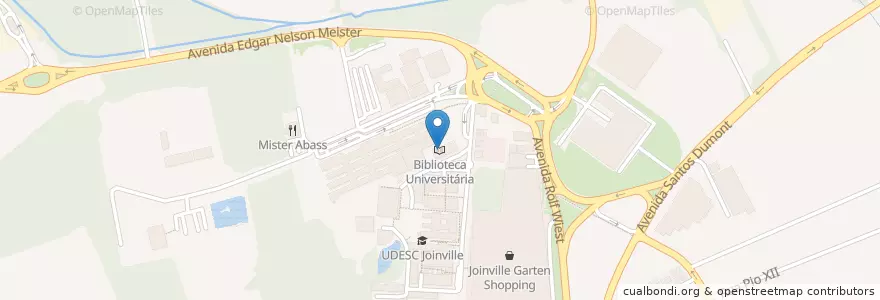 Mapa de ubicacion de Biblioteca Universitária en Brasil, Región Sur, Santa Catarina, Região Geográfica Intermediária De Joinville, Microrregião De Joinville, Joinville.