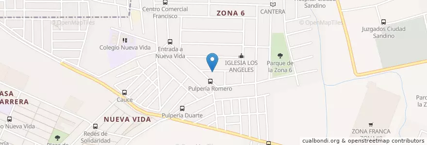 Mapa de ubicacion de IGLESIA CUADRANGULAR en 니카라과, Departamento De Managua, Ciudad Sandino (Municipio).