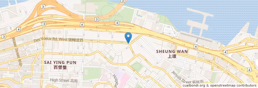 Mapa de ubicacion de 滙豐德輔道西分行 HSBC Des Voeux Road West Branch en Chine, Guangdong, Hong Kong, Île De Hong Kong, Nouveaux Territoires, 中西區 Central And Western District.