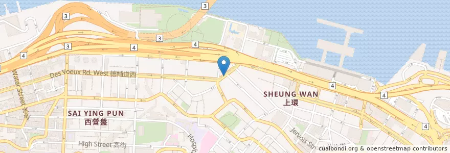 Mapa de ubicacion de Starbucks en Китай, Гуандун, Гонконг, Гонконг, Новые Территории, 中西區 Central And Western District.