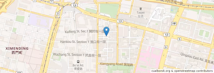Mapa de ubicacion de 八方雲集 en Taiwán, Nuevo Taipéi, Taipéi, 中正區.