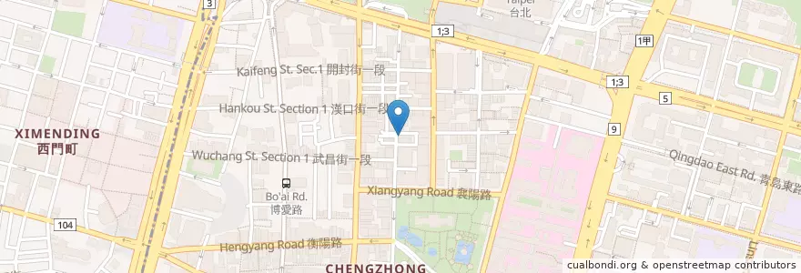 Mapa de ubicacion de 池上便當 en 臺灣, 新北市, 臺北市, 中正區.
