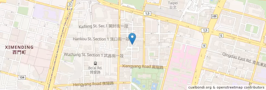 Mapa de ubicacion de 信陽麵館 en تايوان, تايبيه الجديدة, تايبيه, 中正區.