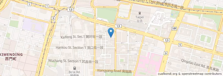 Mapa de ubicacion de スシロー en 臺灣, 新北市, 臺北市, 中正區.