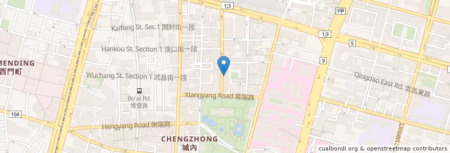 Mapa de ubicacion de 農業金庫 en Taiwan, Nuova Taipei, Taipei, 中正區.