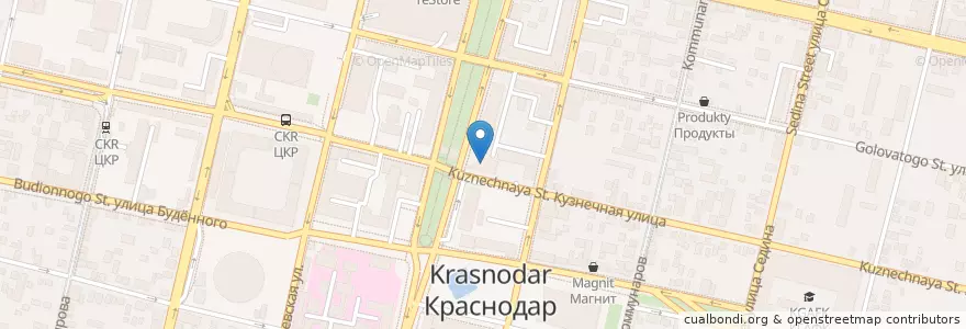 Mapa de ubicacion de Петрушка en Rusia, Южный Федеральный Округ, Krai De Krasnodar, Городской Округ Краснодар.