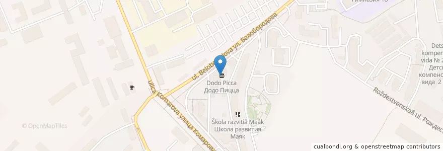 Mapa de ubicacion de Додо Пицца en 俄罗斯/俄羅斯, Центральный Федеральный Округ, 莫斯科州, Городской Округ Мытищи.