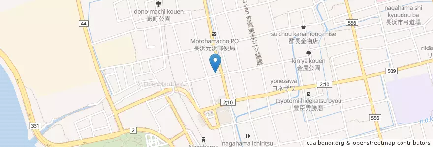Mapa de ubicacion de 長浜市営お旅駐車場 en Giappone, Prefettura Di Shiga, 長浜市.