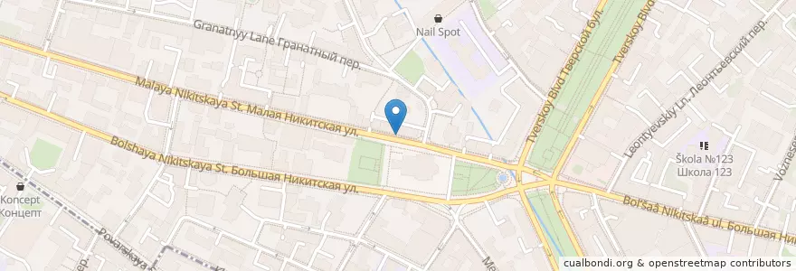 Mapa de ubicacion de Участковый пункт полиции №69 en Rusland, Centraal Federaal District, Moskou, Центральный Административный Округ, Пресненский Район.