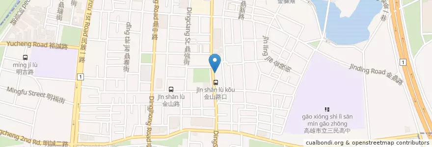 Mapa de ubicacion de 東京藥局鼎力店 en 台湾, 高雄市, 三民区.
