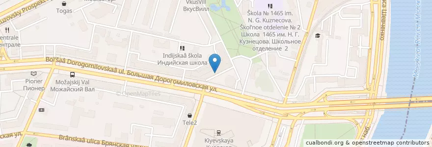 Mapa de ubicacion de Сбербанк en Rusia, Distrito Federal Central, Москва, Западный Административный Округ, Район Дорогомилово.