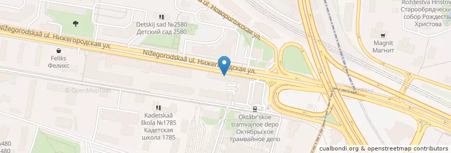 Mapa de ubicacion de Mix Гриль en Rússia, Distrito Federal Central, Москва, Юго-Восточный Административный Округ, Нижегородский Район, Таганский Район.