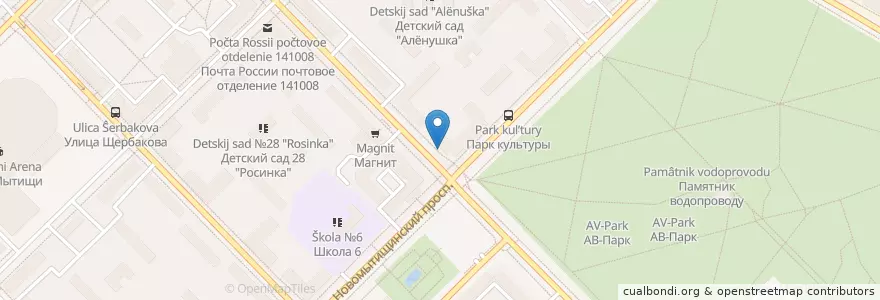 Mapa de ubicacion de UniCredit Bank en 俄罗斯/俄羅斯, Центральный Федеральный Округ, 莫斯科州, Городской Округ Мытищи.