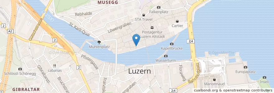 Mapa de ubicacion de Schiff Bar en Suisse, Lucerne, Luzern.