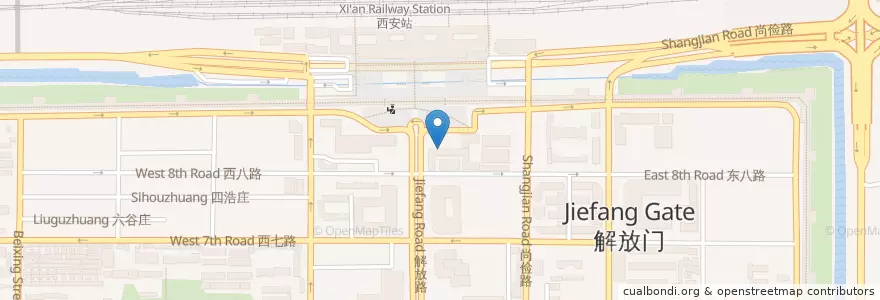 Mapa de ubicacion de McDonald's en China, Shaanxi, Xi'an, Xincheng District.
