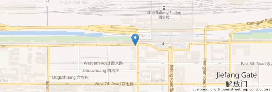 Mapa de ubicacion de Police Station en China, Xianxim, 西安市, 新城区 (Xincheng).
