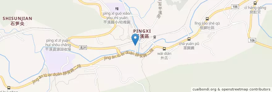 Mapa de ubicacion de 瑞安診所 en Taiwan, 新北市, 平溪區.