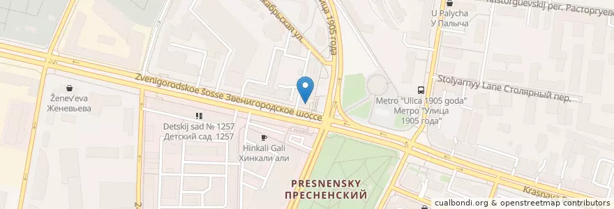 Mapa de ubicacion de 36,6 en Russia, Central Federal District, Moscow, Central Administrative Okrug, Presnensky District.