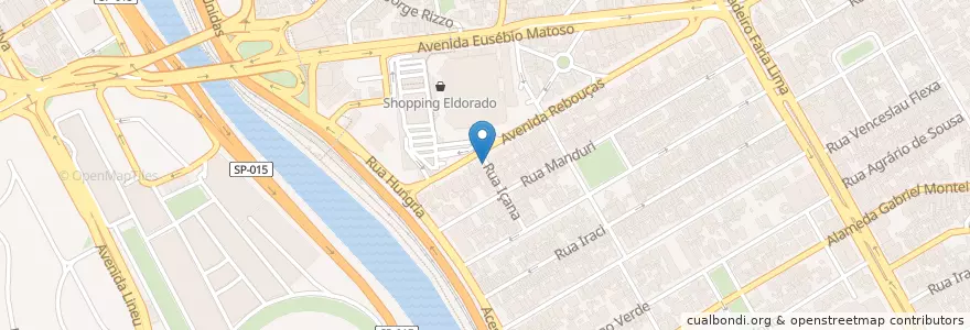 Mapa de ubicacion de Shopping Eldorado en Brasil, Región Sudeste, San Pablo, Região Geográfica Intermediária De São Paulo, Região Metropolitana De São Paulo, Região Imediata De São Paulo, San Pablo.