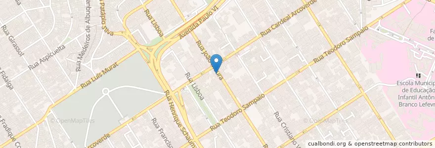 Mapa de ubicacion de João Moura (214) en ブラジル, 南東部地域, サンパウロ, Região Geográfica Intermediária De São Paulo, Região Metropolitana De São Paulo, Região Imediata De São Paulo, サンパウロ.