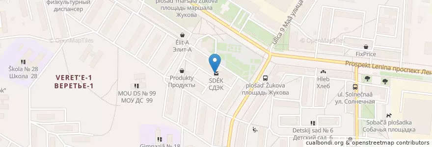 Mapa de ubicacion de СДЭК en Rusia, Distrito Federal Central, Óblast De Yaroslavl, Рыбинский Район, Городской Округ Рыбинск.