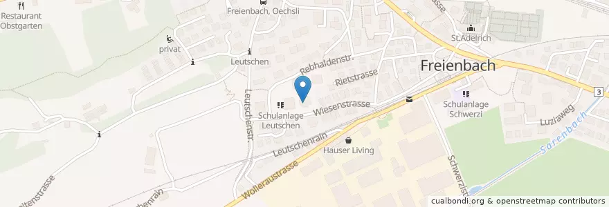 Mapa de ubicacion de Sprachheilschule Steinen/Freienbach en Suiza, Schwyz, Höfe, Freienbach.
