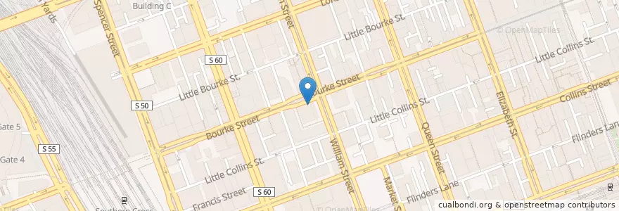 Mapa de ubicacion de Doughboys en Australia, Victoria, City Of Melbourne.