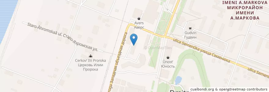 Mapa de ubicacion de ФСКН МО en 러시아, Центральный Федеральный Округ, Московская Область, Дмитровский Городской Округ.