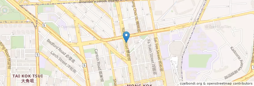 Mapa de ubicacion de 中國建設銀行 China Construction Bank en 中国, 广东省, 香港 Hong Kong, 九龍 Kowloon, 新界 New Territories, 油尖旺區 Yau Tsim Mong District.