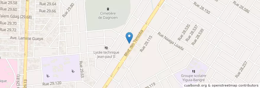 Mapa de ubicacion de Natilgé en ブルキナファソ, Centre, Kadiogo, ワガドゥグー.