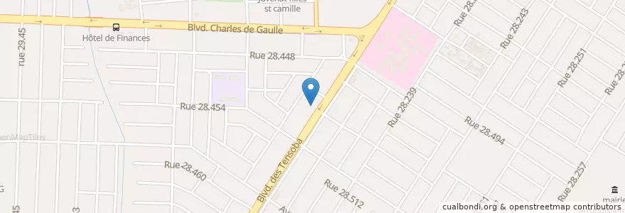 Mapa de ubicacion de Pharmacie du Jourdin en 布基纳法索, Centre, Kadiogo, 瓦加杜古.