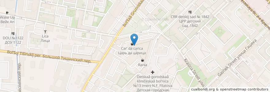 Mapa de ubicacion de A.v.e. en Rusland, Centraal Federaal District, Moskou, Центральный Административный Округ, Пресненский Район.
