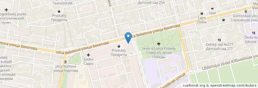 Mapa de ubicacion de Берегиня en Russia, Circondario Federale Del Volga, Нижегородская Область, Городской Округ Нижний Новгород.