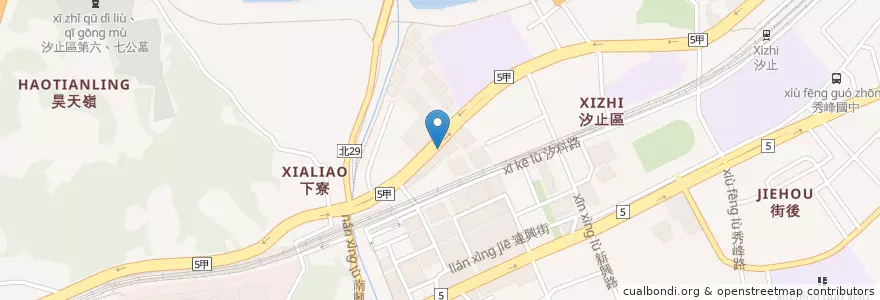 Mapa de ubicacion de 中國信託商業銀行 en تایوان, 新北市, 汐止區.