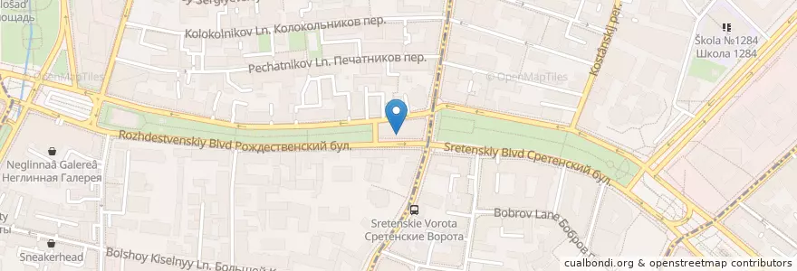 Mapa de ubicacion de Opa gyro en Rusland, Centraal Federaal District, Moskou, Центральный Административный Округ, Мещанский Район.
