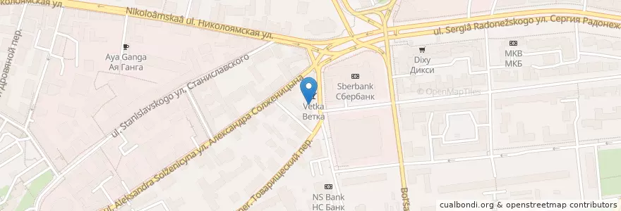 Mapa de ubicacion de Кафана en Rusland, Centraal Federaal District, Moskou, Центральный Административный Округ, Таганский Район.
