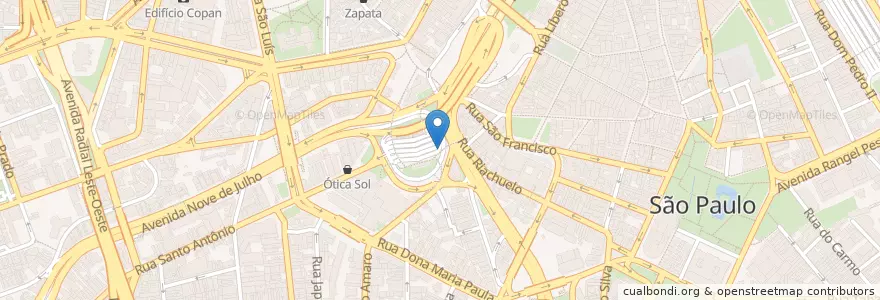 Mapa de ubicacion de 137. Terminal Bandeira en 巴西, 东南部, 圣保罗, Região Geográfica Intermediária De São Paulo, Região Metropolitana De São Paulo, Região Imediata De São Paulo, 聖保羅.