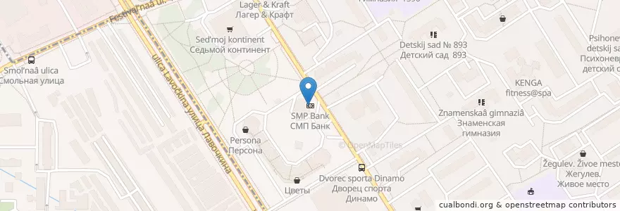 Mapa de ubicacion de СМП Банк en Rusya Federasyonu, Центральный Федеральный Округ, Москва, Северный Административный Округ, Головинский Район.