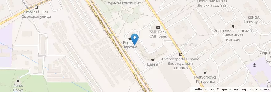Mapa de ubicacion de Йоркшир en Rusland, Centraal Federaal District, Moskou, Северный Административный Округ, Головинский Район.