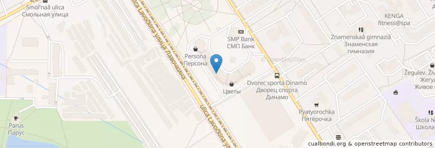 Mapa de ubicacion de Креатив Дент en Rusland, Centraal Federaal District, Moskou, Северный Административный Округ, Головинский Район.