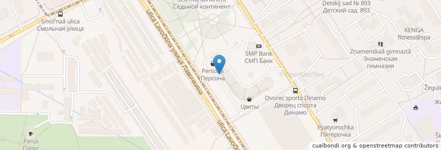 Mapa de ubicacion de Via Романо en Russia, Distretto Federale Centrale, Москва, Северный Административный Округ, Головинский Район.