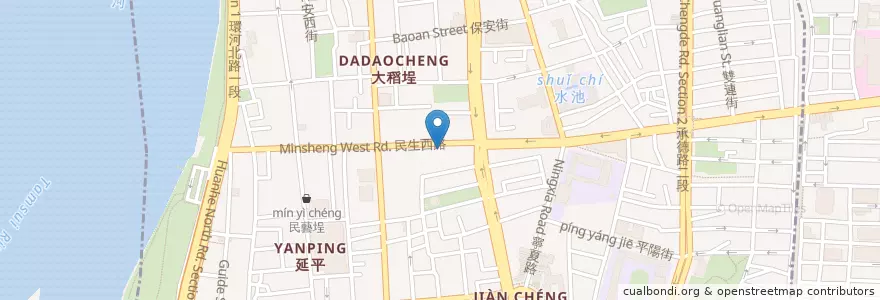 Mapa de ubicacion de 永豐商業銀行 en تايوان, تايبيه الجديدة, تايبيه, 大同區.