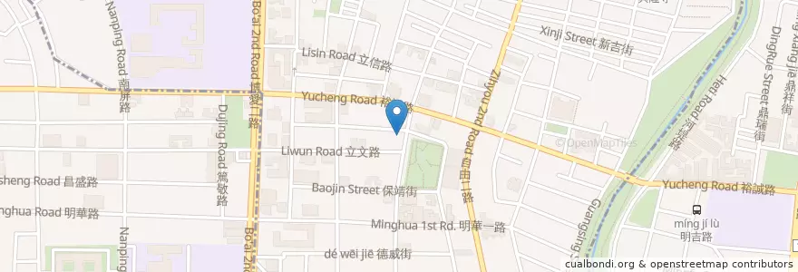 Mapa de ubicacion de 忠義堂 en Taiwan, Kaohsiung, Zuoying.